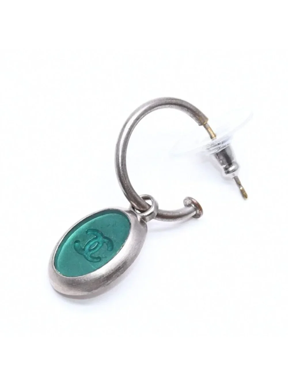 Chanel Earrings 99 Green Vintage